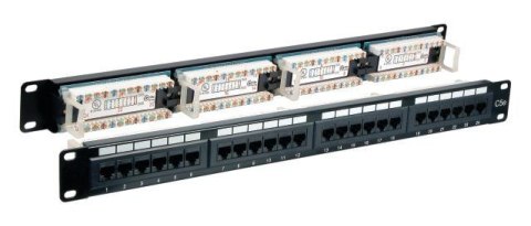 Patch panel EFB-Elektronik 37584.1, 24 porty RJ45 Cat5e UTP, 1U, czarny