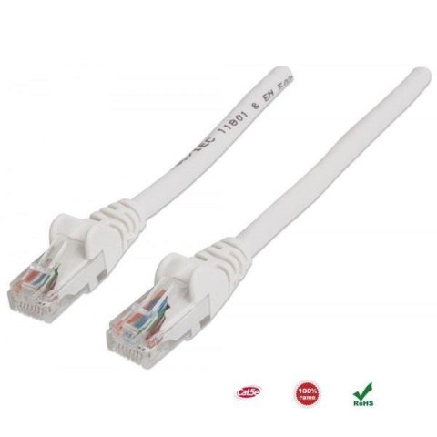 PatchCord 100% miedź Intellinet Cat.5e UTP, 0,5m, biały