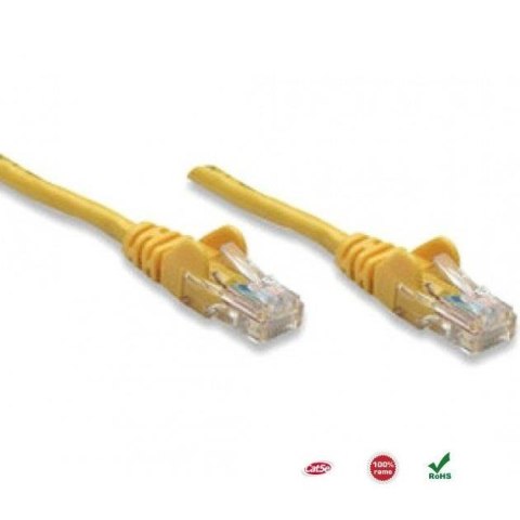 PatchCord 100% miedź Intellinet Cat.5e UTP, 7,5m, żółty PatchCord 100% miedź Intellinet Cat.5e UTP, 7,5m, żółty