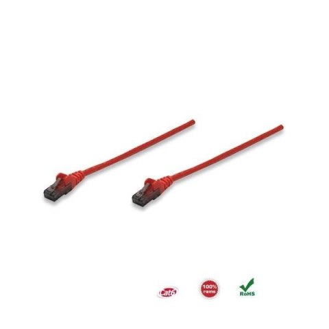 PatchCord 100% miedź Intellinet Cat.6 UTP, 0,5m, czerwony PatchCord 100% miedź Intellinet Cat.6 UTP, 0,5m, czerwony