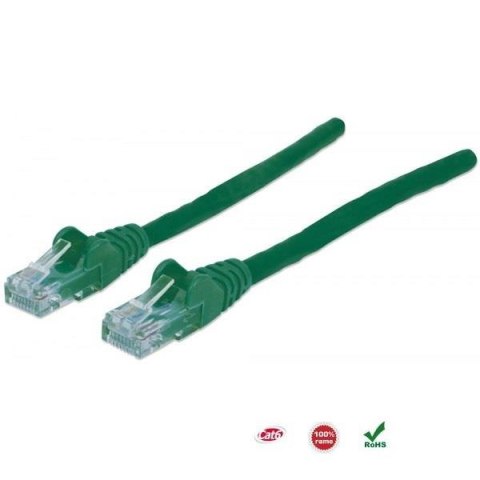PatchCord 100% miedź Intellinet Cat.6 UTP, 0,5m, zielony PatchCord 100% miedź Intellinet Cat.6 UTP, 0,5m, zielony