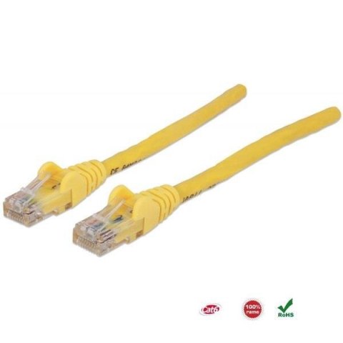 PatchCord 100% miedź Intellinet Cat.6 UTP, 2m, żółty PatchCord 100% miedź Intellinet Cat.6 UTP, 2m, żółty