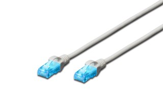 Patchcord DIGITUS UTP kat. 5e 0,5m PVC szary