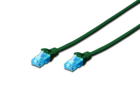 Patchcord DIGITUS UTP kat. 5e 10m PVC zielony Patchcord DIGITUS UTP kat. 5e 10m PVC zielony