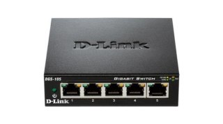 Switch niezarządzalny D-Link 5-portowy DGS-105 Metal Box 10/100/1000Gigabit