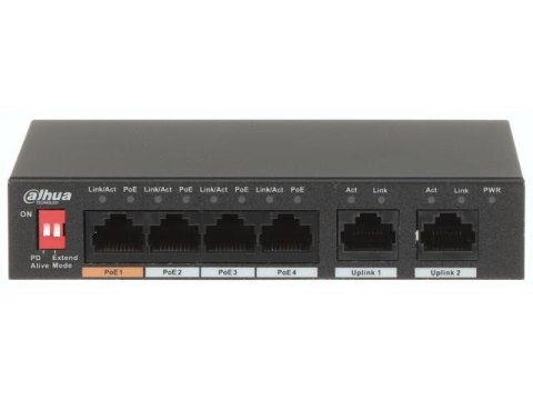 Switch niezarządzalny Dahua PFS3006-4ET-60-V2 4x10/100 PoE, 2x10/100M