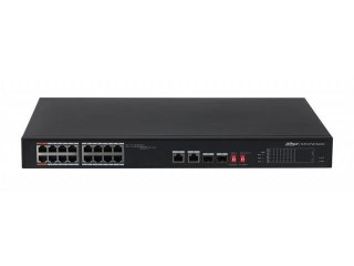 Switch niezarządzalny Dahua PFS3218-16ET-135 16x10/100M PoE 2x1G Combo