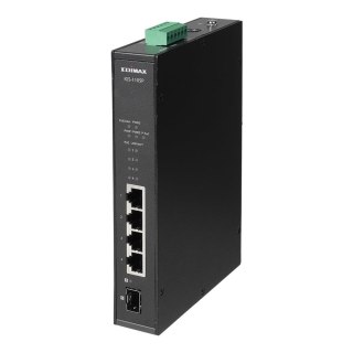 Switch niezarządzalny Edimax IGS-1105P 4x10/100/1000 PoE+ 1xSFP przemysłowy DIN Rail