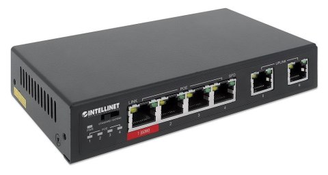 Switch niezarządzalny Intellinet 6x 10/100 Mbps w tym 3x PoE i 1x High-Power PoE Desktop Switch niezarządzalny Intellinet 6x 10/100 Mbps w tym 3x PoE i 1x High-Power PoE Desktop