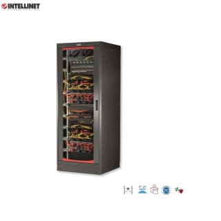 Szafa stojąca, zmontowana Intellinet 27U, 600x800, Rack 19", szklane drzwi, czarna