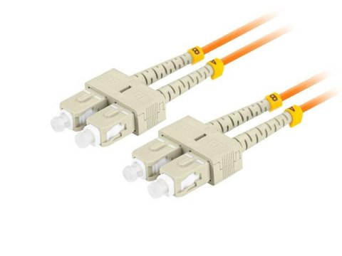 Patchcord światłowodowy Lanberg MM SC/UPC-SC/UPC DUPLEX 3.0mm OM2 50/125 LSZH 2m pomarańczowy