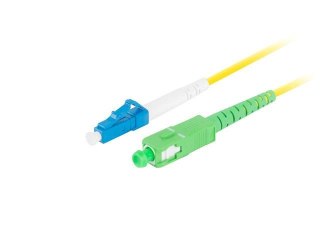 Patchcord światłowodowy Lanberg SM LC/UPC-SC/APC SIMPLEX 3.0mm LSZH G657A1 2m żółty