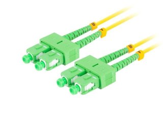 Patchcord światłowodowy Lanberg SM SC/APC-SC/APC DUPLEX 3.0mm LSZH G657A1 1m żółty