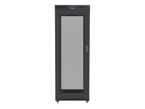 Szafa instalacyjna stojąca 19" 27U 800x1000 Drzwi Perforowane czarna Lanberg (flat pack) LCD