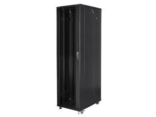 Szafa instalacyjna stojąca 19" 47U 800x1000 czarna Lanberg (flat pack)