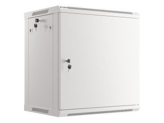 Szafa instalacyjna wisząca 19" 12U 600x450 szara drzwi metalowe Lanberg (flat pack)