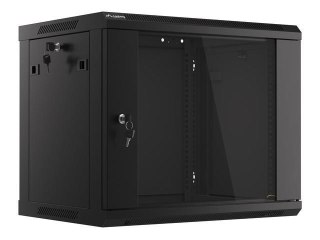 Szafa instalacyjna wisząca 19" 9U 600x450 czarna Lanberg (flat pack)