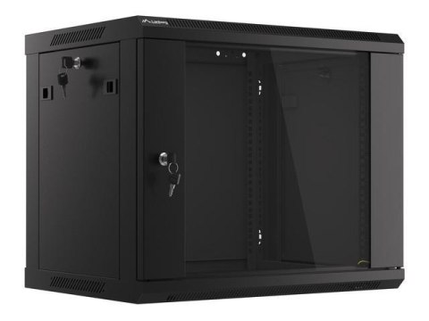 Szafa instalacyjna wisząca 19" 9U 600x450 czarna Lanberg (flat pack)