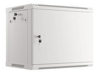 Szafa instalacyjna wisząca 19" 9U 600x450 szara drzwi metalowe Lanberg (flat pack)