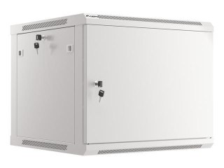 Szafa instalacyjna wisząca 19" 9U 600x600 szara drzwi metalowe Lanberg (flat pack)