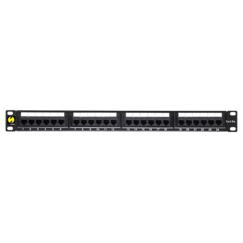 Patch panel 19'' Netrack 1U, 24-porty kat. 5e UTP, z półką