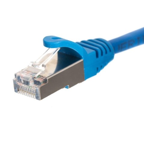 Patchcord RJ45, Netrack osłonka zalewana, kat. 5e FTP/STP, 7m niebieski