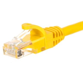 Patchcord RJ45, Netrack osłonka zalewana, kat. 5e UTP, 10m żółty