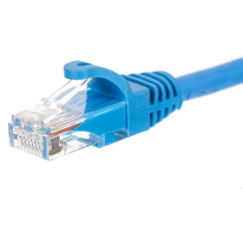 Patchcord RJ45, Netrack osłonka zalewana, kat. 5e UTP, 7m niebieski