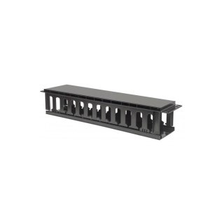 Organizer Kabli Techly Rack 19" 2U, czarny