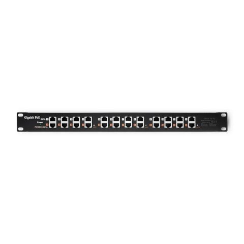 Patch panel RACK QOLTEC 12 portów | POE | Czarny