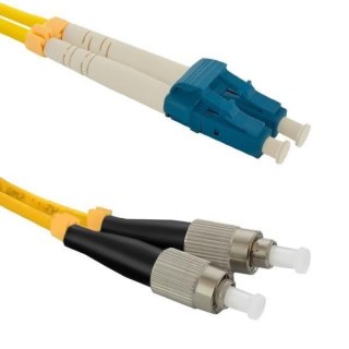 Patchcord Światłowodowy Qoltec LC/UPC-FC/UPC SM 9/125 G652D 1m