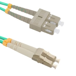 Patchcord Światłowodowy Qoltec LC/UPC-SC/UPC MM 50/125 OM4 10m