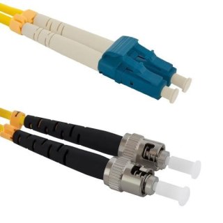 Patchcord Światłowodowy Qoltec LC/UPC-ST/UPC SM 9/125 G652D 1m