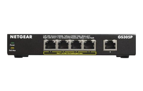 Switch niezarządzalny Netgear GS305Pv2 PoE LAN 5x1G PoE+