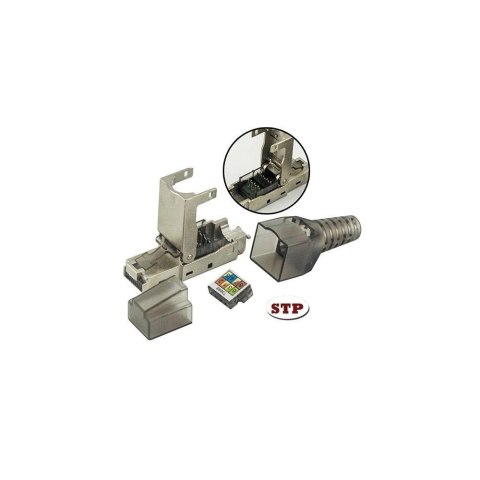 Wtyk modularny Techly RJ45 STP Cat.6 samozaciskowy, beznarzędziowy Wtyk modularny Techly RJ45 STP Cat.6 samozaciskowy, beznarzędziowy
