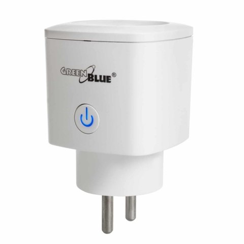 Gniazdko zdalnie sterowane GreenBlue GB720 E WiFi Android/iOS/Alexa/Google Home, zuż. energii, timer, max 3680W, typ E