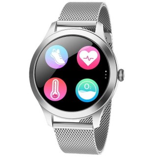 Smartwatch Garett Women Naomi Pro srebrny, stalowy