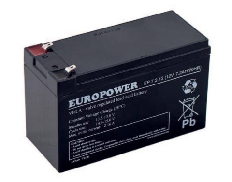 Akumulator Europower do UPS 12V 7,2Ah