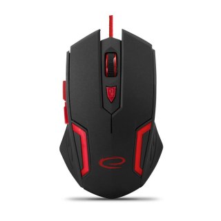 Mysz przewodowa Esperanza MX205 Fighter optyczna Gaming 6D USB czarno-czerwona