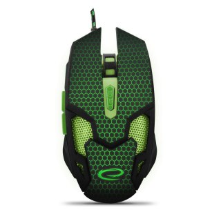 Mysz przewodowa Esperanza MX207 Cobra optyczna Gaming 6D USB czarno-zielona