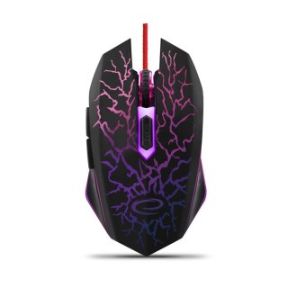 Mysz przewodowa Esperanza MX211 Lightning optyczna Gaming 6D USB czarna