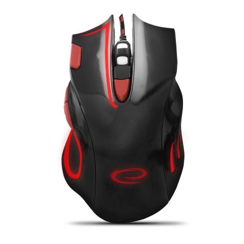 Mysz przewodowa Esperanza MX401 Hawk optyczna Gaming USB czarno-czerwona