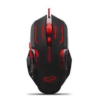 Mysz przewodowa Esperanza MX403 Apache optyczna Gaming 6D USB czerwono-czarna