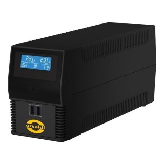 Zasilacz awaryjny UPS ORVALDI i850 LCD USB (4XIEC) line-interactive