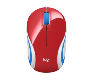 Mysz bezprzewodowa Logitech M187 optyczna biało-czerwona