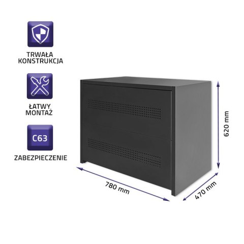 Qoltec Obudowa modułu bateryjnego | 12Ah | 8kW