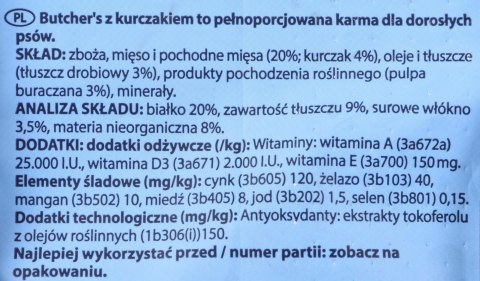 BUTCHER'S z kurczakiem 10kg - sucha karma dla psa