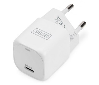 Ładowarka sieciowa DIGITUS mini zasilacz 1x USB-C PD 3.0 20W biała