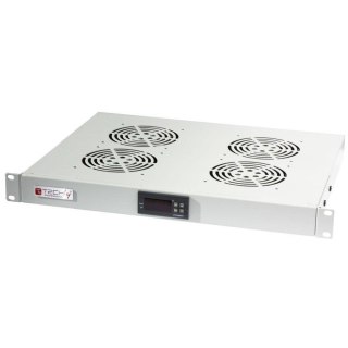 Panel chłodzący Techly Rack 19" 1U 4x23W, wew. termostat LED