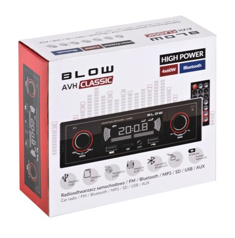 Radio samochodowe BLOW CLASSIC 78-287# (Bluetooth, USB + AUX + karty SD)